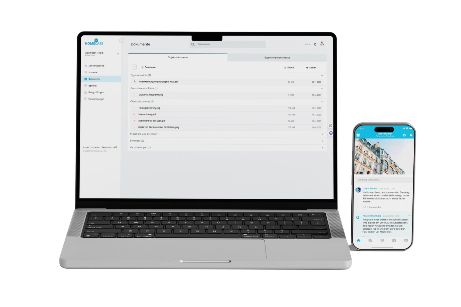 HOMECASE Portal – Digitale WEG-Verwaltung